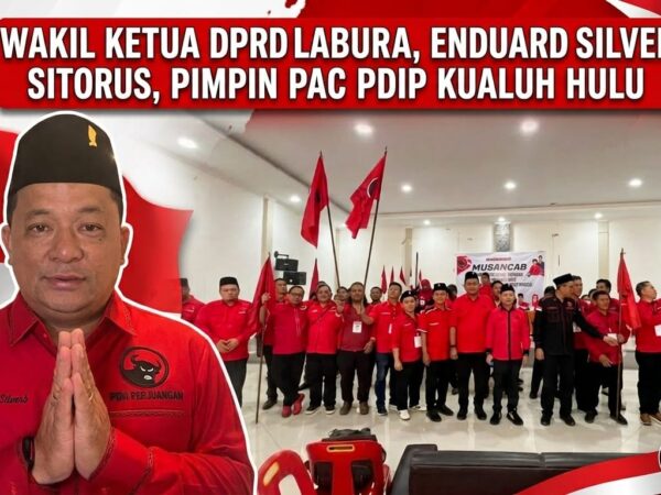 Wakil Ketua DPRD Kabupaten Labuhanbatu Utara (Labura) hasil Pemilu 2024, Enduard Silver Sitorus, ST, resmi menakhodai Pengurus Anak Cabang (PAC) PDI Perjuangan Kecamatan Kualuh Hulu